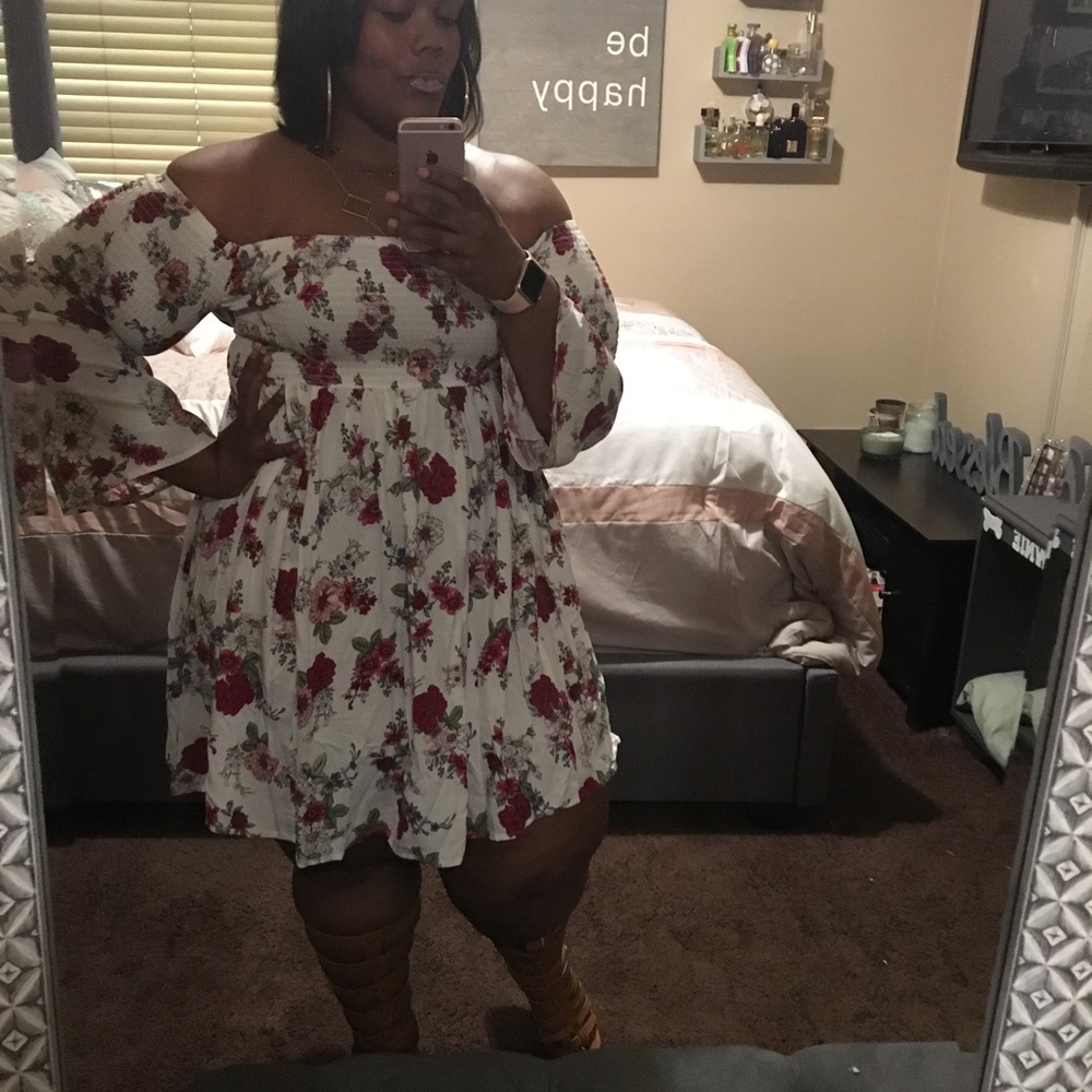 Floral off the shoulder dress